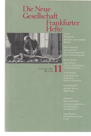 Seller image for Filmrisse. Berichte zur siebten Kunst. Die Neue Gesellschaft. Frankfurter Hefte. Nr. 11 / November 1995. 42. Jg. Red.: Peter Glotz u.a. / Hrsg.: Klaus Harpprecht u.a. for sale by Fundus-Online GbR Borkert Schwarz Zerfa
