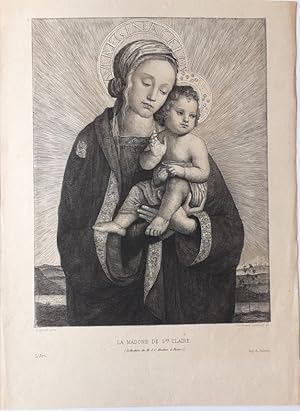 Die Madonna von St. Claire. - (Stich / 19. Jh.)