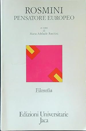 Bild des Verkufers fr Rosmini pensatore europeo zum Verkauf von Librodifaccia