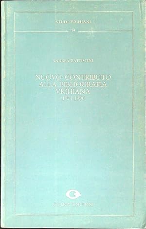 Bild des Verkufers fr Nuovo contributo alla biblioteca vichiana zum Verkauf von Librodifaccia