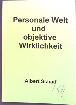 Bild des Verkufers fr Personale Welt und objektive Wirklichkeit. zum Verkauf von books4less (Versandantiquariat Petra Gros GmbH & Co. KG)