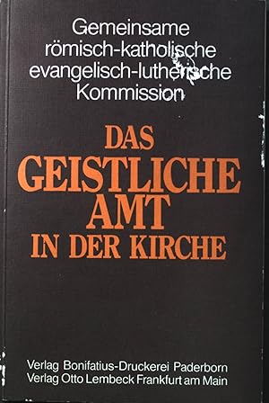 Seller image for Das geistliche Amt in der Kirche. for sale by books4less (Versandantiquariat Petra Gros GmbH & Co. KG)