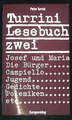 Seller image for Turrini-Lesebuch; Teil: 2., Stcke, Film, Gedichte, Reaktionen etc. for sale by books4less (Versandantiquariat Petra Gros GmbH & Co. KG)