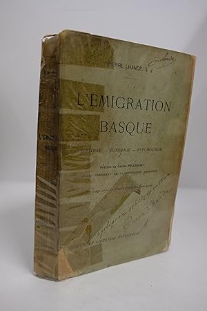 Imagen del vendedor de L'migration Basque - Histoire - Economie - Psychologie a la venta por Librairie du Levant