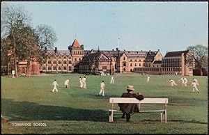 Tonbridge School Cricket Postcard LOCAL PUBLISHER Kent
