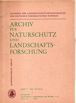 Archiv für Naturschutz und Landschaftsforschung, Band 22, Heft 1(1982)