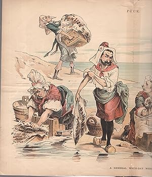 Seller image for Chromolithograph: "Welcoe to the Fair!".engraving from Puck Humorous Weekly, 1894 for sale by Dorley House Books, Inc.