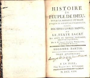 Seller image for Histoire du peuple de dieu depuis la naissance du messie seconde partie Tome IV - Isaac-Joseph Berruyer for sale by Book Hmisphres