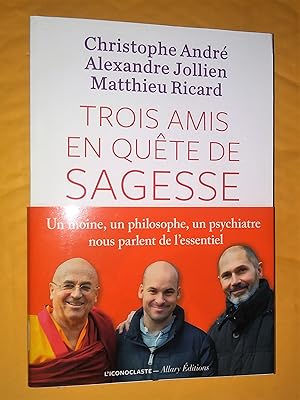 Image du vendeur pour Trois amis en qute de sagesse: Un moine, un philosophe, un psychiatre nous parlent de l'essentiel mis en vente par Livresse