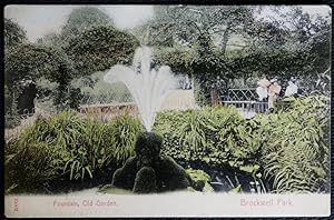 Bild des Verkufers fr Brockwell Park London Postcard Fountain Old garden zum Verkauf von Postcard Anoraks