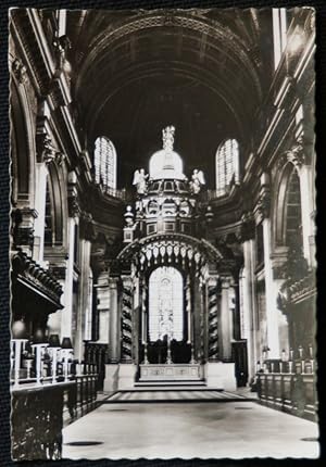 St. Paul's Cathedral London Postcard New High Alter Real Photo