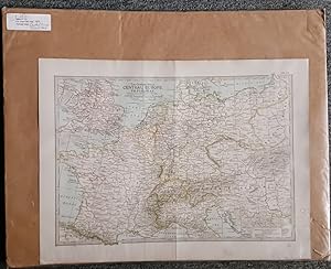 THE CENTURY ATLAS MAP NO. 74: Central Europe, Travel Map. ANTIQUE COLLECTIBLE MAP APPROX 12-1/4''...