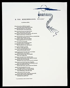 II. THE REMEMBRANCE. TO E.G.K.; [Limited edition broadside poem]
