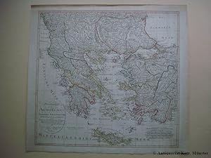 Seller image for Griechenland und Vorderasien - "Griechenland der Archipelagus (gis), Albanien, Macedonien, Romanie und ein Theil von Anadoli (Anatolien)". Grenzkolorierte Kupferstichkarte mit Titelkartusche von D. F. Sotzmann. Gre: 52 x 54,5 cm. Verbesserte und vemehrte Auflage. for sale by Antiquariat Hans-Jrgen Ketz