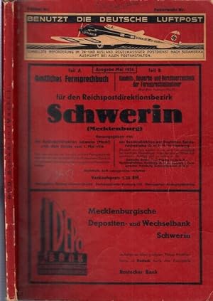 Amtliches Fernsprechbuch. Teil A, Ausgabe Mai 1936, für den Reichspostdirektionsbezirk Schwerin (...