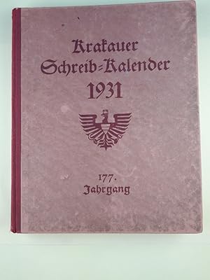 Image du vendeur pour Krakauer Schreib-Kalender. [Groe Ausgabe mit Wochenvormerkblttern]. 177. Jahrgang. mis en vente par Antiquariat REDIVIVUS