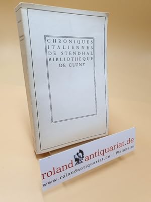 Bild des Verkufers fr Chroniques Italiennes ; Bibliotheque de Cluny ; Stendhal zum Verkauf von Roland Antiquariat UG haftungsbeschrnkt