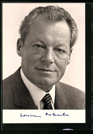 Bild des Verkufers fr Ansichtskarte Willy Brandt, Bundeskanzler und Vorsitzender der SPD zum Verkauf von Bartko-Reher