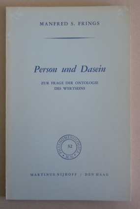Imagen del vendedor de Person und Dasein: zur Frage der Ontologie des Wertseins a la venta por Elops e.V. Offene Hnde