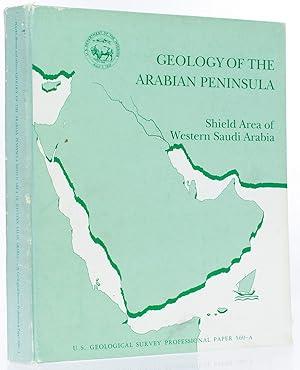 Bild des Verkufers fr Geology of the Arabian Peninsula. Shield Area of Western Saudi Arabia. U.S. Geological Survey Professional Paper 560-A. Prepared in cooperation with the Ministry of Petroleum and Mineral Resources, Deputy Ministry of Mineral Resources, Jiddah, Kingdom of Saudi Arabia [and] A Review of the geology of western Saudi Arabia as refined from U.S. Geological Survey Miscellaneous Geologic Investigations Map I-270-A, "Geologic Map of the Arabian Peninsula", 1963. zum Verkauf von Robert Frew Ltd. ABA ILAB