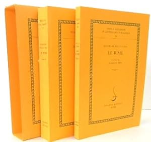 Bild des Verkufers fr Le Rime, Volumes I&II (Testi e Documenti Di Letteratura e Di Lingua IV) zum Verkauf von PsychoBabel & Skoob Books