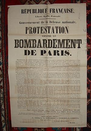 Protestation contre le bombardement de Paris
