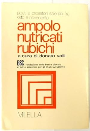 Bild des Verkufers fr Poeti e prosatori salentini fra Otto e Novecento: 1, Ampolo, Nutricati, Rubichi zum Verkauf von PsychoBabel & Skoob Books