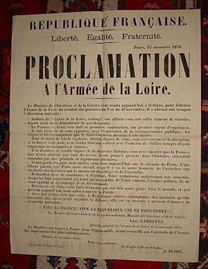 Proclamation à l'Armée de la Loire