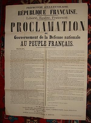 Proclamation au Peuple Français
