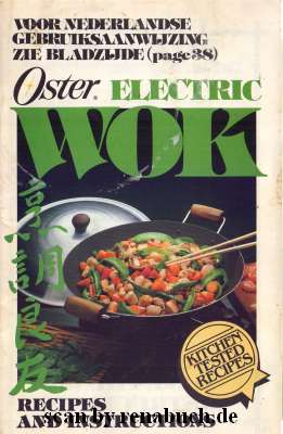Oster electric Wok Recipes and Instructions