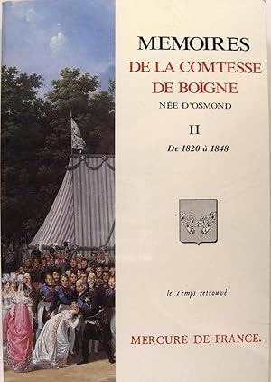 Image du vendeur pour Mmoires de la Comtesse de Boigne, ne d'Osmond - Tome 2 - De 1820  1848. mis en vente par Philippe Lucas Livres Anciens