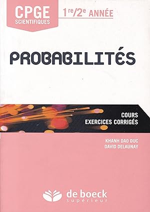 Immagine del venditore per Probabilits - Cours, exercices corrigs venduto da Pare Yannick
