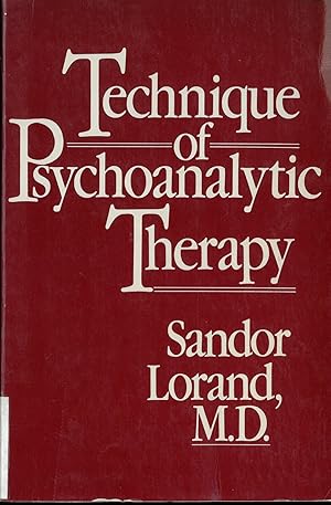 Seller image for Technique of Psychoanalytic Therapy for sale by Quimby Books