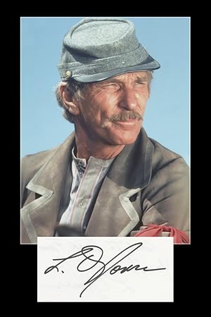 Seller image for L. Q. Jones (1927-2022) - Signed card + photo - 2000s for sale by PhP Autographs