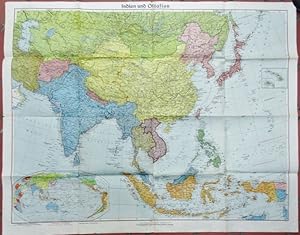 Indien und Ostasien; Mit Nebenkarte: Der Pazifische Ozean -