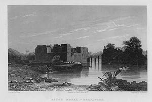 VIEW OF ASSAR MAHAL IN BEEJAPORE IN INDIA SKETCHED BY CAPTAIN ELLIOT,1858 Historical India Steel ...