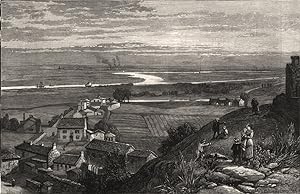 The Mersey between Warrington and Runcorn, with the Duke of Bridgewater's canal: view from Halton...