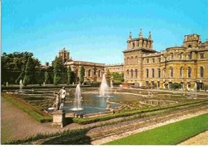 Blenheim Palace Postcard Oxon French Water Gardens
