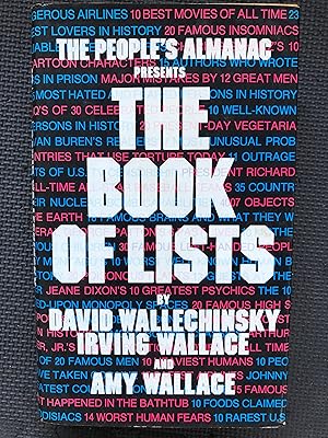 Seller image for The People's Almanac Presents the Book of Lists for sale by Cragsmoor Books