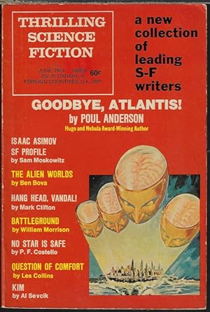 Imagen del vendedor de THRILLING SCIENCE FICTION: June 1974 a la venta por Books from the Crypt