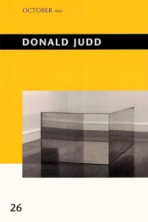 Seller image for Donald Judd for sale by LEFT COAST BOOKS