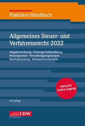 Seller image for Praktiker-Handbuch Allgemeines Steuer-und Verfahrensrecht 2022, m. 1 Buch, m. 1 E-Book for sale by Rheinberg-Buch Andreas Meier eK