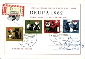 Briefmarken Ansichtskarte / Postkarte Düsseldorf am Rhein, Internationale Messe Druck und Papier,...