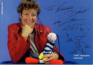 Bild des Verkufers fr Original Autogramm Conny Wolf OUPS /// Autograph signiert signed signee zum Verkauf von Antiquariat im Kaiserviertel | Wimbauer Buchversand