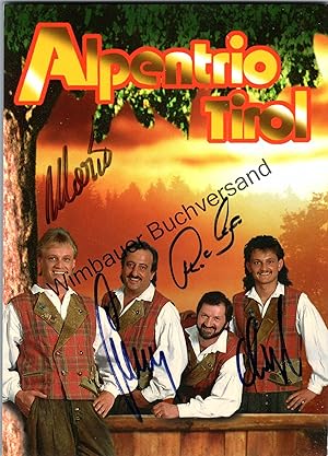 Bild des Verkufers fr Original Autogramm Alpentrio Tirol Volkstmlicher Schlager /// Autogramm Autograph signiert signed signee zum Verkauf von Antiquariat im Kaiserviertel | Wimbauer Buchversand