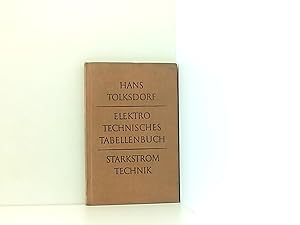 Image du vendeur pour Elektro technisches Tabellenbuch, Starkstrom Technik mis en vente par Book Broker