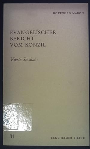 Bild des Verkufers fr Evangelischer Bericht vom Konzil; Session 4. Bensheimer Hefte ; H. 31 zum Verkauf von books4less (Versandantiquariat Petra Gros GmbH & Co. KG)