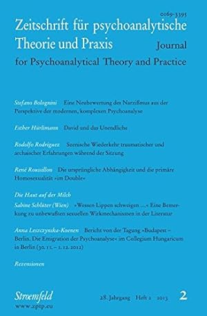 Zeitschrift für psychoanalytische Theorie und Praxis. Journal for Psychoanalytical Theory and Pra...