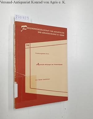 Agrarische Wirkungen der Flurbereinigung. Dissertation Universität Bonn