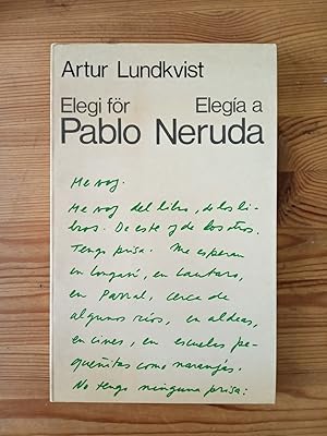 Imagen del vendedor de Elegi fr Pablo Neruda / Elegia a Pablo Neruda (edicin bilinge) a la venta por Vrtigo Libros